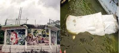 রাঙামাটিতে টানা ৫ দিনের প্রচেষ্টায় ভাঙা হলো শেখ মুজিবের ভাস্কর্য