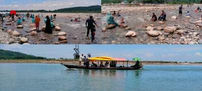 পুরোনো রূপে ফিরছে ভোলাগঞ্জের সাদা পাথর, ফিরছেন পর্যটকরা