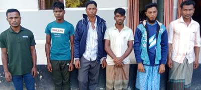 ৬ মিয়ানমার নাগরিক আটক বান্দরবানে