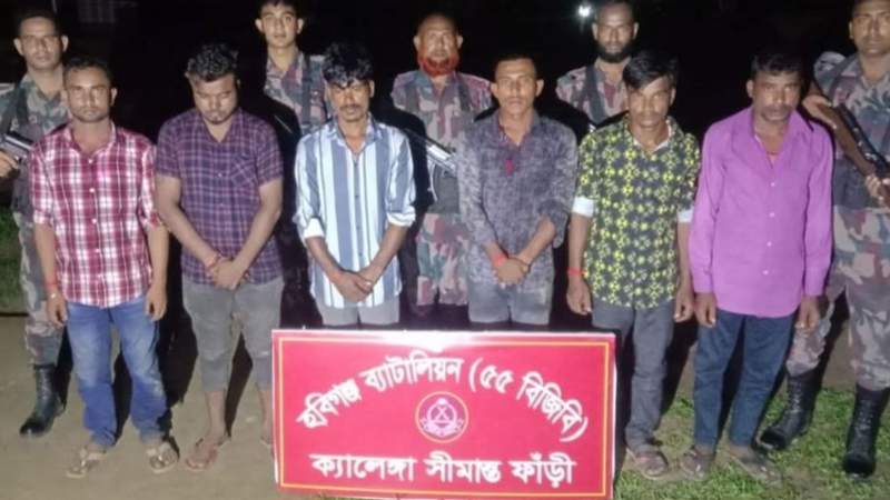 হবিগঞ্জের চুনারুঘাটে অবৈধভাবে ভারতে প্রবেশকালে আটক ৬