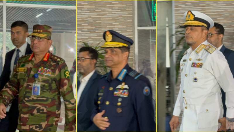 আইনশৃঙ্খলার বিষয়ে ৩ বাহিনীর প্রধানের সঙ্গে ইসির বৈঠক