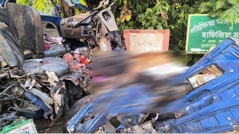 সুনামগঞ্জের ছাতকে বাস–পিকআপ মুখোমুখি সংঘর্ষে চালক নিহত