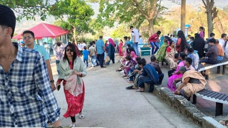 ঈদের পরেরদিনে পার্বত্য জেলা বান্দরবানে পর্যটকের ঢল